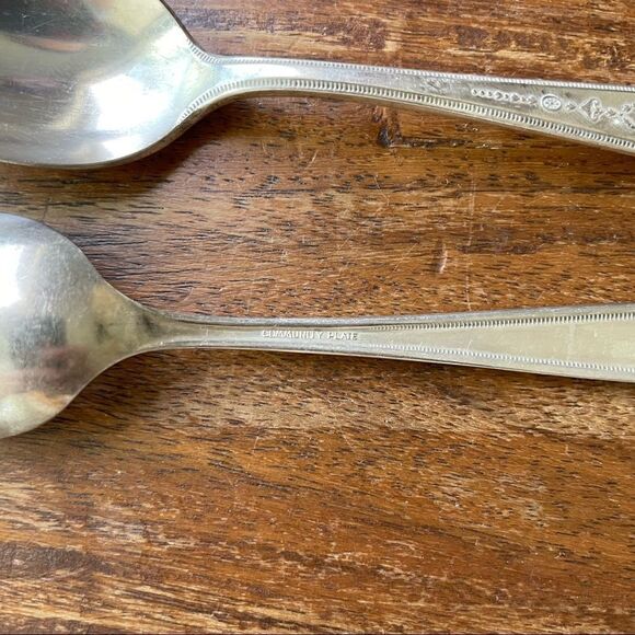 Antique 1921 Oneida Community Plate Grosvenor Teaspoons Set of 6 No Monogram - Picture 9 of 10